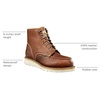 image:imageCarhartt 6 Moc Toe Waterproof Work Boots for Men  OilTanned Leather Boots with FastDry Lining DualDensity Rubber Wedge Traction Outsole EH RatedTan
