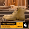 image:imageCarhartt Mens 6 Inch Moc Toe Wedge Work Boots Soft Toe  Premium nubuck leather upper offers lasting durability for everyday workCoyote
