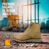 image:imageCarhartt Mens 6 Inch Moc Toe Wedge Work Boots Soft Toe  Premium nubuck leather upper offers lasting durability for everyday workRed Brown