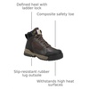 image:imageCarhartt Mens Force HD 6 Composite Toe Work Boot SlipResistant EH Rated FastDry LiningDark Brown
