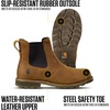 image:imageCarhartt Mens Frontier Water Resistant Steel Toe Chelsea Work Boot  Slipon Leather Build Stretch Gore EVA Midsole amp Rugged Grip Fastdry Lining SlipResistant Rubber OutsoleBison Brown Oil Tan