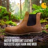 image:imageCarhartt Mens Frontier Water Resistant Steel Toe Chelsea Work Boot  Slipon Leather Build Stretch Gore EVA Midsole amp Rugged Grip Fastdry Lining SlipResistant Rubber OutsoleBison Brown Oil Tan