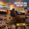 image:imageCarhartt Mens Frontier Water Resistant Steel Toe Chelsea Work Boot  Slipon Leather Build Stretch Gore EVA Midsole amp Rugged Grip Fastdry Lining SlipResistant Rubber OutsoleBison Brown Oil Tan