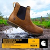 image:imageCarhartt Mens Frontier Water Resistant Steel Toe Chelsea Work Boot  Slipon Leather Build Stretch Gore EVA Midsole amp Rugged Grip Fastdry Lining SlipResistant Rubber OutsoleBison Brown Oil Tan