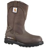 image:imageCarhartt Mens Heritage WP 11 Steel Toe Wellington  100 Leather AbrasionResistant Safety Toe amp Cushioned PU Comfort Waterproof Electrical Hazard ProtectionBrown Oil TanBrown Coated
