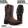 image:imageCarhartt Mens Montana 11 Wellington Work Boots  Waterproof amp WaterResistant Steel Toe amp Soft Toe PullOn Square ToeBrownBurnt Olive