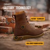 image:imageCarhartt Mens WP 8 Moc Soft Toe Wedge Boot  PU Cushioned Comfort amp Wedge Design SlipResistant Outsole OilTanned Leather Upper Waterproof ProtectionChocolate Brown Oil Tanned
