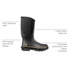 image:imageCarhartt Mudrunner Waterproof 15 Mens Work Boots  Rubber Nano Toe Reliable Mud ProtectionBlack