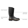 image:imageCarhartt Mudrunner Waterproof 15 Mens Work Boots  Rubber Soft Toe Reliable Mud ProtectionBlack