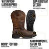 image:imageCarhartt Womens Montana 11 Waterproof Nano Square Toe Wellington Work BootDark Brown