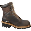 image:imageCarhartt 8 Waterproof Leather Logger Boot  Composite Toe Work Boots for Men with Goodyear Welt SlipResistant Outsole EH RatedCrazy Horse Brown