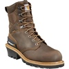 image:imageCarhartt 8 Waterproof Leather Logger Boot  Composite Toe Work Boots for Men with Goodyear Welt SlipResistant Outsole EH RatedCrazy Horse Brown Oil Tanned  Insulated