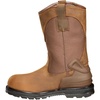 image:imageCarhartt Mens Heritage WP 11 Steel Toe Wellington  100 Leather AbrasionResistant Safety Toe amp Cushioned PU Comfort Waterproof Electrical Hazard ProtectionBison Brown Oil Tan