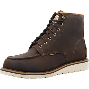 image:imageCarhartt 6 Moc Toe Waterproof Work Boots for Men  OilTanned Leather Boots with FastDry Lining DualDensity Rubber Wedge Traction Outsole EH RatedBrown Oil Tanned