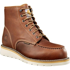 image:imageCarhartt 6 Moc Toe Waterproof Work Boots for Men  OilTanned Leather Boots with FastDry Lining DualDensity Rubber Wedge Traction Outsole EH RatedTan