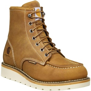 image:imageCarhartt 6 Waterproof Moc Toe Boots for Women  Premium Rugged Leather Goodyear Welt Insite Tech Comfort Footbed and DualDensity Rubber OutsoleLight Brown