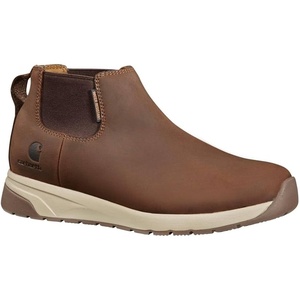 image:imageCarhartt Force 4 Water Resistant Romeo Boot  SlipResistant Sole Elastic Panels Insite Footbed amp Lightweight LWD Midsole Rain Defender Water ResistanceBrown