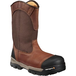 image:imageCarhartt Ground Force 10 Waterproof Wellington Boot  Breathable Composite Toe Work Boots for Men with EVA Midsole and Traction Outsole EH RatedRedBrown
