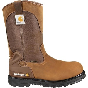 image:imageCarhartt Heritage WP 11 Soft Toe Wellington Mens Boots OilTanned Leather Storm Defender Waterproof FastDry LiningBison Brown Oil Tan