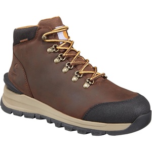 image:imageCarhartt Mens 6 Inch Moc Toe Wedge Work Boots Soft Toe  Premium nubuck leather upper offers lasting durability for everyday workDark Brown Oil Tanned