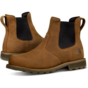 image:imageCarhartt Mens Frontier Water Resistant Steel Toe Chelsea Work Boot  Slipon Leather Build Stretch Gore EVA Midsole amp Rugged Grip Fastdry Lining SlipResistant Rubber OutsoleBison Brown Oil Tan