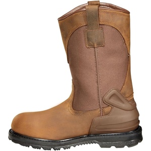 image:imageCarhartt Mens Heritage WP 11 Steel Toe Wellington  100 Leather AbrasionResistant Safety Toe amp Cushioned PU Comfort Waterproof Electrical Hazard ProtectionBison Brown Oil Tan