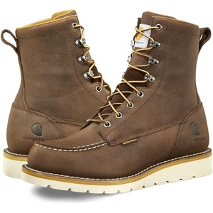 image:imageCarhartt Mens WP 8 Moc Soft Toe Wedge Boot  PU Cushioned Comfort amp Wedge Design SlipResistant Outsole OilTanned Leather Upper Waterproof ProtectionDark Brown