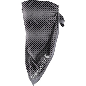 image:imageCarhartt Unisex Adult Force Lightweight BandanaSteel Plate Printgrey CloudBlack