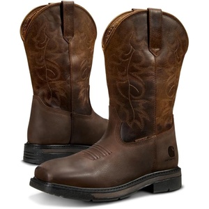 image:imageCarhartt Womens Montana 11 Waterproof Nano Square Toe Wellington Work BootDark Brown
