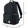 image:imageCarhartt Classic 21L Backpack Carhartt Brown  Classic Laptop WaterResistant Pack with 15 Laptop Sleeve and Organizational CompartmentsBlack