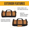 image:imageCarhartt Classic Round Duffel with Utility Pouch HeavyDuty WaterResistant Packable Gear Bag for Jobsite Gym and TravelBlack