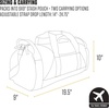 image:imageCarhartt Classic Round Duffel with Utility Pouch HeavyDuty WaterResistant Packable Gear Bag for Jobsite Gym and TravelBlack