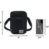 image:imageCarhartt Crossbody Zip Bag Durable Adjustable Crossbody Bag with Zipper Closure for Men and WomenEssential Crossbody Bag Black
