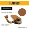 image:imageCarhartt Field Rubber Training Dog Pull Carhartt Brown  Pet Tools Rugged Tool for Tug Fetch and Play Field Dog TrainingBumper Compressed Flet Carhartt Brown