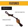 image:imageCarhartt Field Rubber Training Dog Pull Carhartt Brown  Pet Tools Rugged Tool for Tug Fetch and Play Field Dog TrainingRubber Ball Dog Rope Pull Blaze Orange
