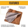 image:imageCarhartt Firm Duck SherpaLined Dog Throw Carhartt Brown  Blanket Reversible Pet Blanket FleeceCanvas