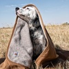 image:imageCarhartt Firm Duck SherpaLined Dog Throw Carhartt Brown  Blanket Reversible Pet Blanket FleeceCanvas