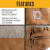 image:imageCarhartt Firm Duck SherpaTopped Dog Bed Carhartt Brown M  Durable Canvas Pet Bed Water Resistant Sherpa Top MediumDeep Wine Sherpa Top
