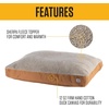 image:imageCarhartt Firm Duck SherpaTopped Dog Bed Carhartt Brown M  Durable Canvas Pet Bed Water Resistant Sherpa Top MediumDeep Wine Sherpa Top