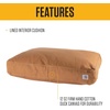 image:imageCarhartt Firm Duck SherpaTopped Dog Bed Carhartt Brown M  Durable Canvas Pet Bed Water Resistant Sherpa Top MediumPort