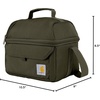 image:imageCarhartt Insulated 12 Can Cooler Black  Two Compartment Lunch Box Durable FullyInsulated Lunch Bag for Women amp Men Large LunchboxLarge Lunchbox Tarmac