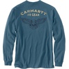 image:imageCarhartt Mens 106800 Flame Resistant Force Loose Fit LongSleeve Lightweight EStorm Blue