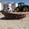image:imageCarhartt Mens Bridle Leather Classic Buckle and Scratchless BeltsBrown WOeb Finish