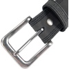 image:imageCarhartt Mens Casual Top Grain Saddle Leather Triple Stitch BeltBlack W Brushed Nickel Finish