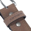 image:imageCarhartt Mens Casual Top Grain Saddle Leather Triple Stitch BeltBrown W Brushed Nickel Finish