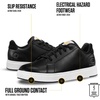 image:imageCarhartt Mens Detroit Leather Sneaker Work Shoe  Wide Toe Box Comfort Footbed and Midsole SlipResistant Outsole Fastdry Lining EH Rated Arch SupportBlack