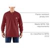 image:imageCarhartt Mens FR Force Dearborn Loose LS HenleyDark Barn Red