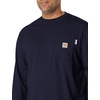 image:imageCarhartt Mens FR Force Dearborn Loose LS TShirtDark Navy