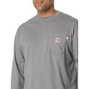image:imageCarhartt Mens FR Force Dearborn Loose LS TShirtLight Gray