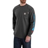 image:imageCarhartt Mens FR Force Irvine Loose LS Logo TShirtCarbon Heather